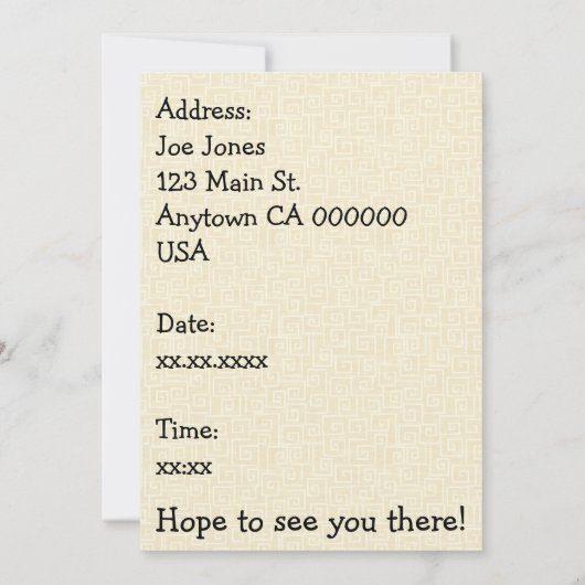 Hoedown Kaart (Achterkant)