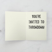 Hoedown Throwdown Party Uitnodigingskaart (Binnen)