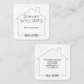 Hoedvorm: lijst vierkante visitekaartje (Voorkant / Achterkant)