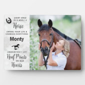 Hoefafdrukken in onze harten Paardenmonument Fotoplaat (voorkant)