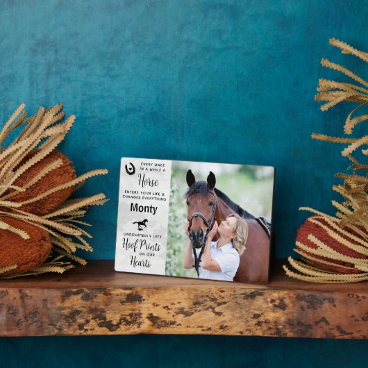 Hoefafdrukken in onze harten Paardenmonument Fotoplaat (Zijkant)