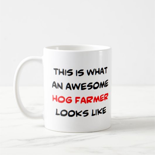 hoefboer, geweldige koffiemok (Links)