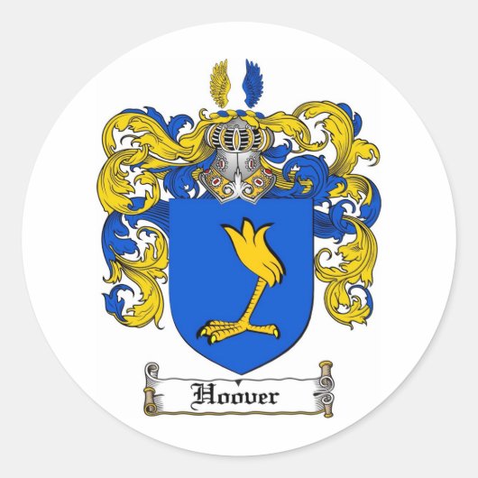 HOEFFAMILIE - HOOGKOAT VAN WAPENS RONDE STICKER (Voorkant)