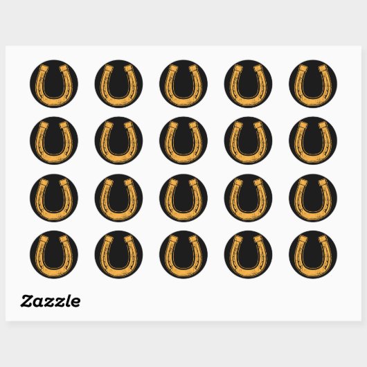 hoefijzer2 ronde sticker (Vel)