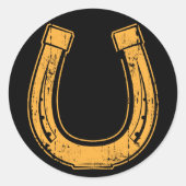 hoefijzer2 ronde sticker (Voorkant)