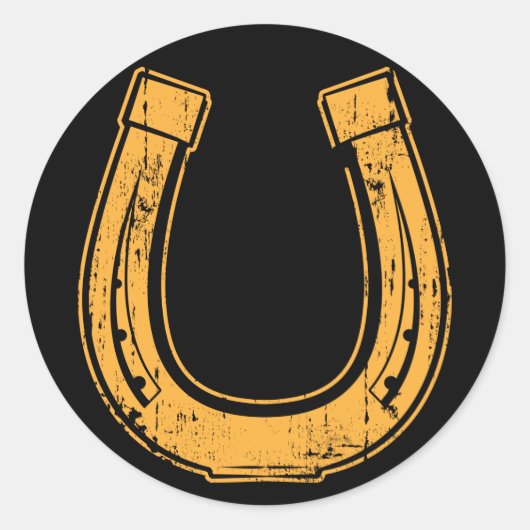 hoefijzer2 ronde sticker (Voorkant)