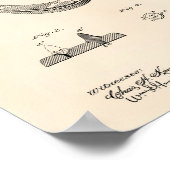 Hoefijzer 1881 Oude patentkunst Poster (Hoek)