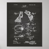 Hoefijzer 1899 Patent Art Chalkboard Poster (Voorkant)