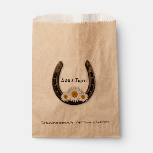 Hoefijzer Aangepaste papieren zakken Bedankzakje (Voorkant)