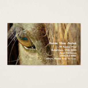 Hoefijzer Acres Visitekaartje