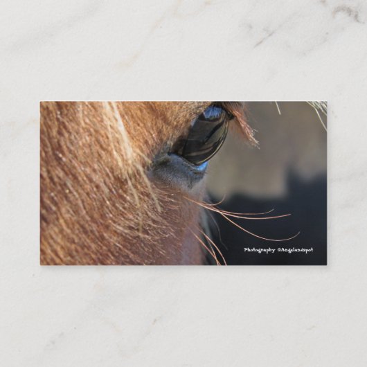 Hoefijzer Acres Visitekaartje (Achterkant)