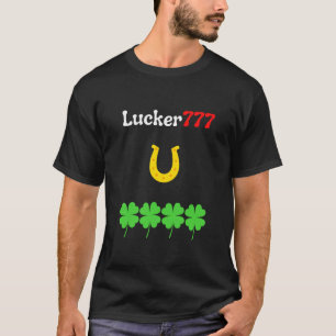 Hoefijzer altijd geluk St. Patricksdag vier blad T-shirt
