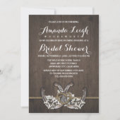 Hoefijzer Baby's Breath Bridal Shower Uitnodiginge Kaart (Voorkant)