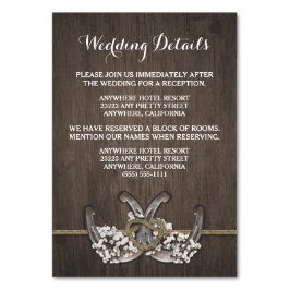 Hoefijzer Baby's Breath Bruiloft Behuizing Kaarten