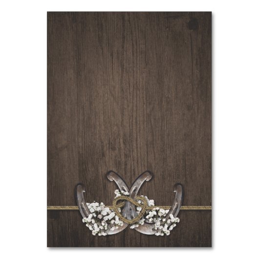 Hoefijzer Baby's Breath Bruiloft Behuizing Kaarten (Achterkant)