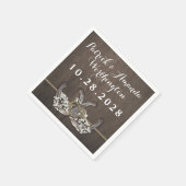 Hoefijzer Baby's Breath rustieke bruiloft servette Servet (Hoek)