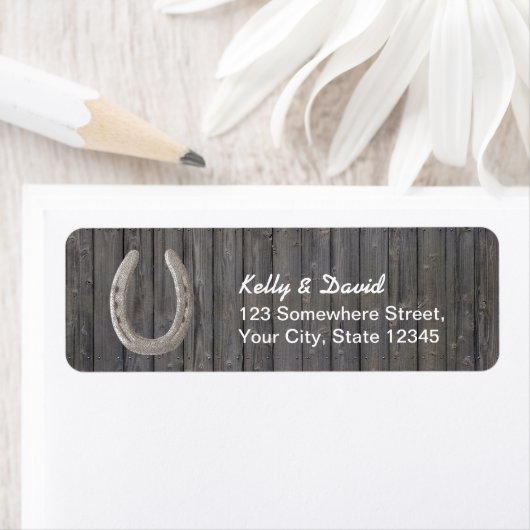  Hoefijzer Barn Wood Return Address Labels (Insitu)