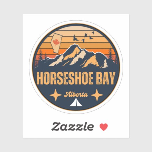 Hoefijzer Bay, Alberta Sticker (Vel)