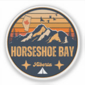 Hoefijzer Bay, Alberta Sticker (Voorkant)