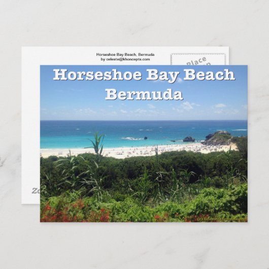 Hoefijzer Bay Beach, Bermuda Briefkaart (Voorkant / Achterkant)
