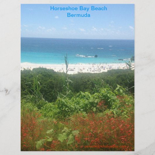 Hoefijzer Bay Beach, Bermuda Gepersonaliseerd Briefhoofd (Voorkant)