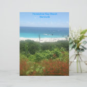 Hoefijzer Bay Beach, Bermuda Gepersonaliseerd Briefhoofd (Staand voorkant)