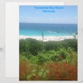 Hoefijzer Bay Beach, Bermuda Gepersonaliseerd Briefhoofd (Voorkant / Achterkant)