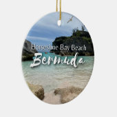 Hoefijzer Bay Beach Bermuda Keramisch Ornament (Rechts)