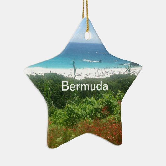 Hoefijzer Bay Beach, Bermuda Keramisch Ornament (Rechts)