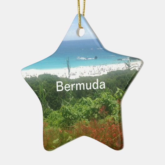Hoefijzer Bay Beach, Bermuda Keramisch Ornament (Links)