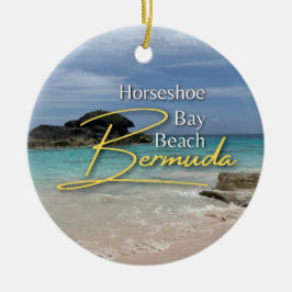Hoefijzer Bay Beach Bermuda Keramisch Ornament
