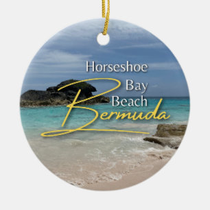 Hoefijzer Bay Beach Bermuda Keramisch Ornament