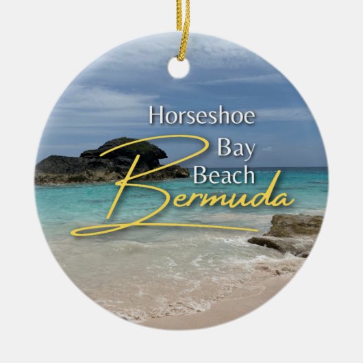Hoefijzer Bay Beach Bermuda Keramisch Ornament (Voorkant)