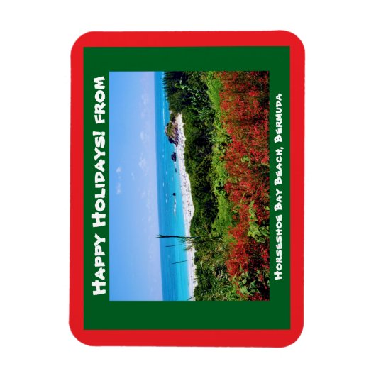 Hoefijzer Bay Beach, Bermuda Magneet (Verticaal)