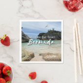 Hoefijzer Bay Beach Bermuda papieren servet (Insitu)