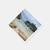 Hoefijzer Bay Beach Bermuda papieren servet (Hoek)