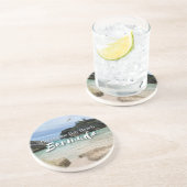 Hoefijzer Bay Beach Bermuda Zandsteen Onderzetter (Zijkant)