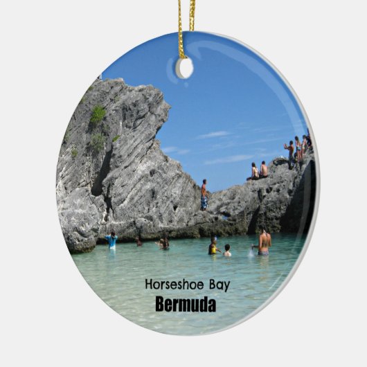 Hoefijzer Bay, Bermuda Keramisch Ornament (Links)