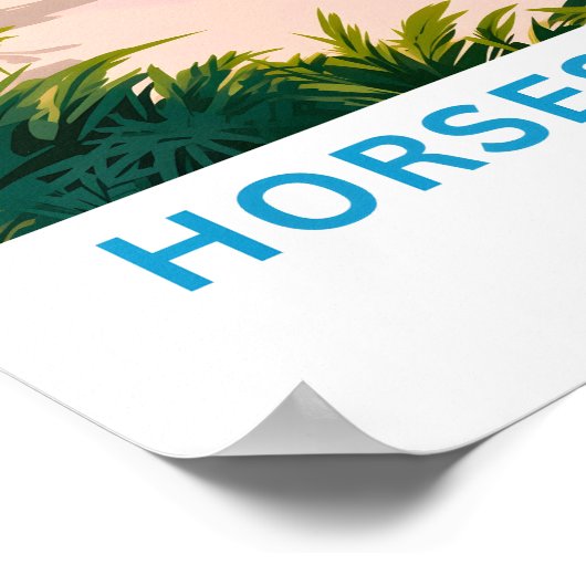 Hoefijzer Bay Bermuda Reisprint Poster (Hoek)