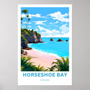 Hoefijzer Bay Bermuda Reisprint Poster