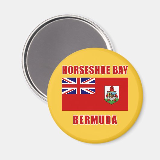 HOEFIJZER BAY Bermuda Tshirts, Geschenken Magneet (Voorkant / Achterkant)