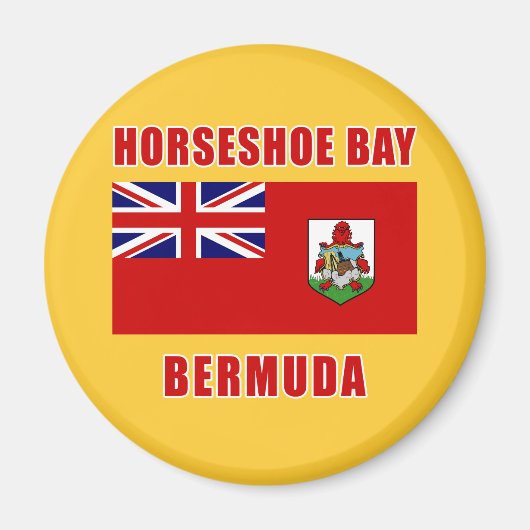 HOEFIJZER BAY Bermuda Tshirts, Geschenken Magneet (Voorkant)