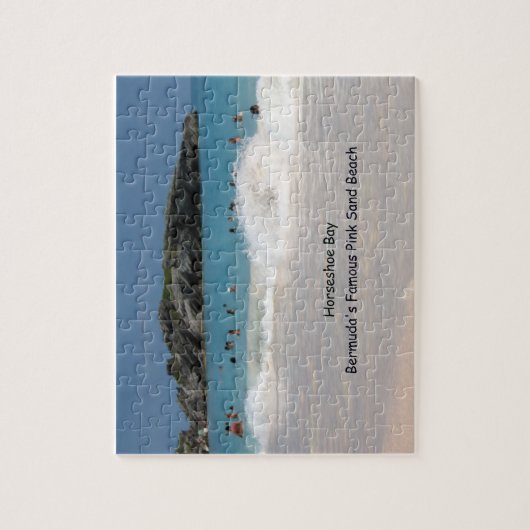 Hoefijzer Bay, Bermuda's beroemde Pink Sand Beach Legpuzzel (Verticaal)