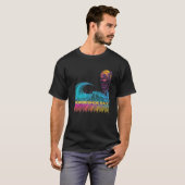 Hoefijzer Bay Retro 80s Stijl  Vaporwave S T-shirt (Voorkant volledig)