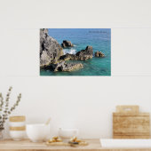 Hoefijzer Bay Rock Formations, Bermuda Poster (Keuken)