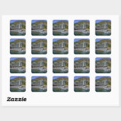 Hoefijzer Bay Vista Vierkante Sticker (Vel)