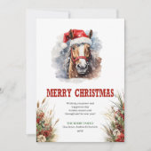 Hoefijzer bedel kerstkaart ontwerp (Voorkant)