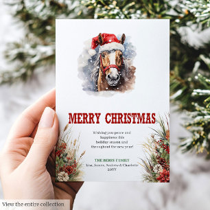 Hoefijzer bedel kerstkaart ontwerp