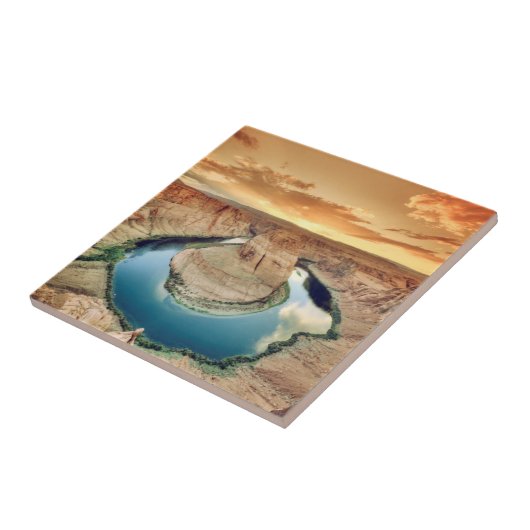 Hoefijzer Bend Caynon Tegeltje (Zijkant)