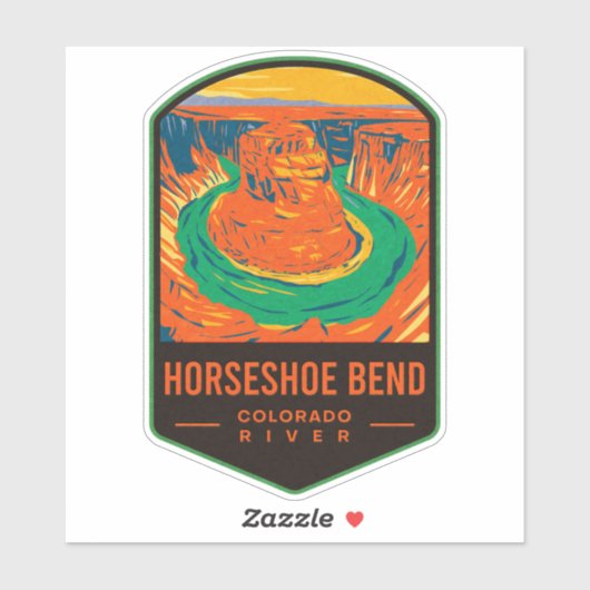 Hoefijzer Bend Colorado Sticker (Vel)